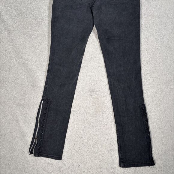Tripp NYC Jeans Women’s Size 28x29 Black Skinny Low Rise Zip Punk Emo Goth - Picture 15 of 15